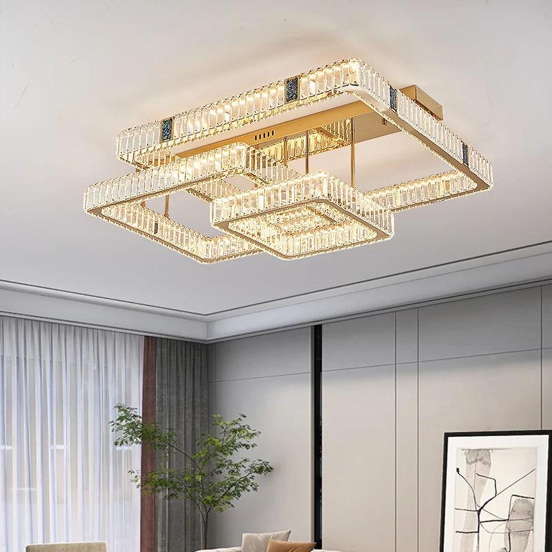 

Modern Led Crystal Ceiling Ceiling Light Home Decoration Living Room Bedroom Dining Room Kitchen Crystal Lighting Fixtures
