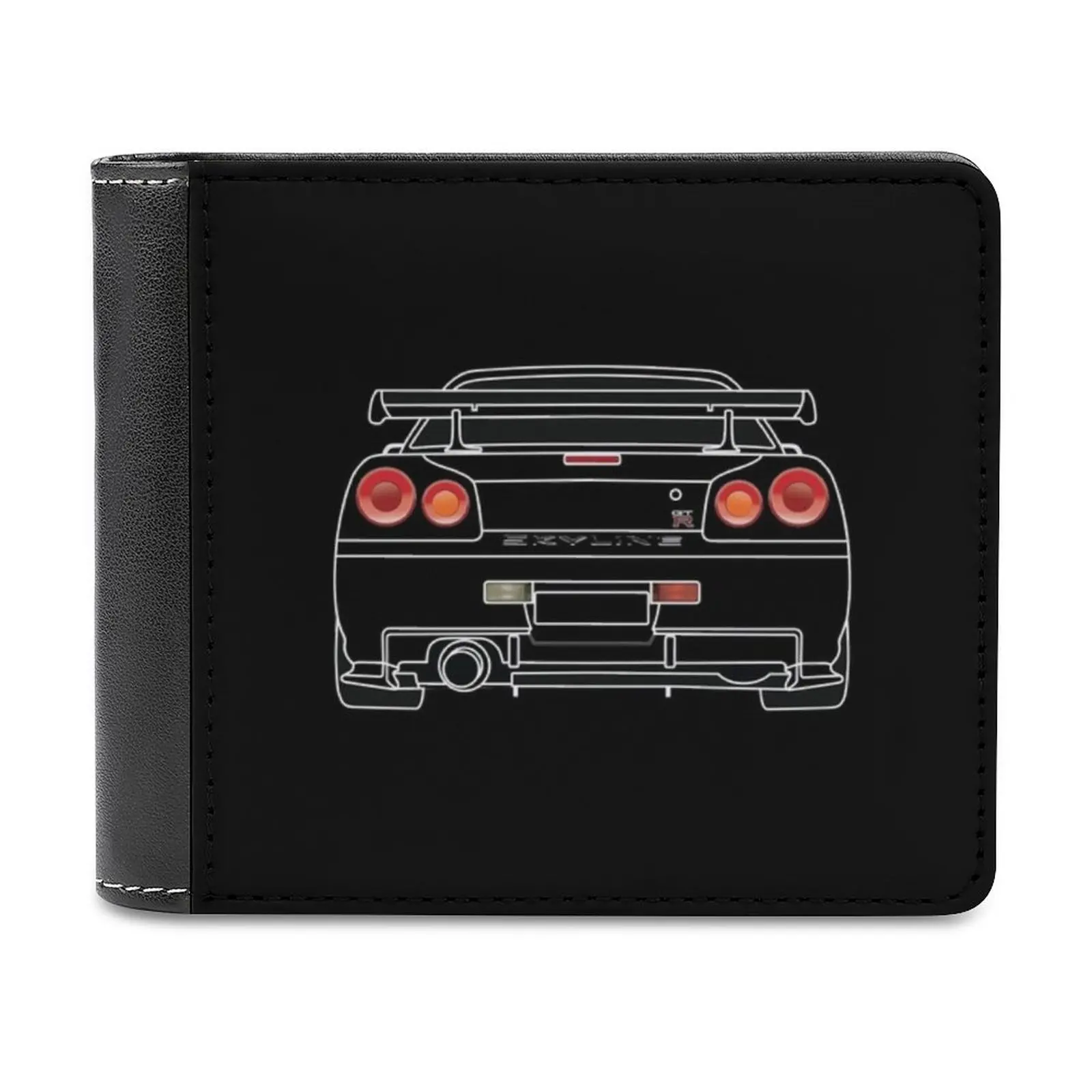 

Gtr R34 Белый мужской кошелек из искусственной кожи Короткие мужские кошельки Кошелек для кредитных карт для мужчин Сумка для денег Skyline Gtr R34 R33 R32 R35 Японский