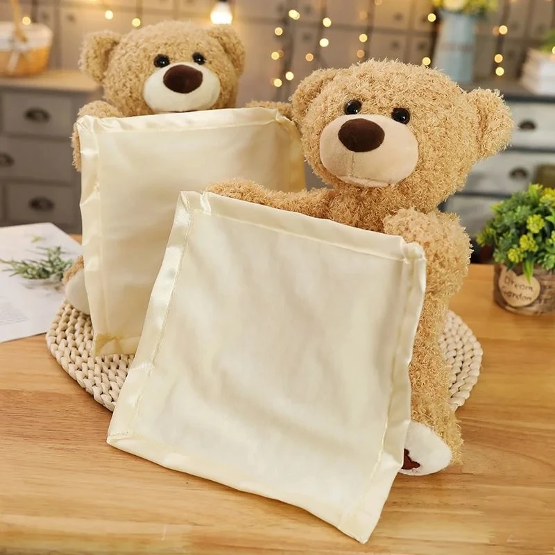 

Baby Toy Hide And Seek Talking Teddy Bear Electric Plush Toy With 4 Colors Interactive Play Early Childhood Development Toy Gift