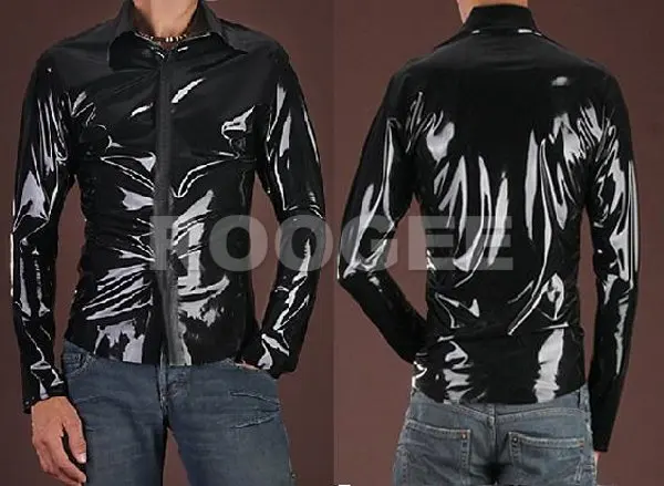 

New fashionable latex shirt for men