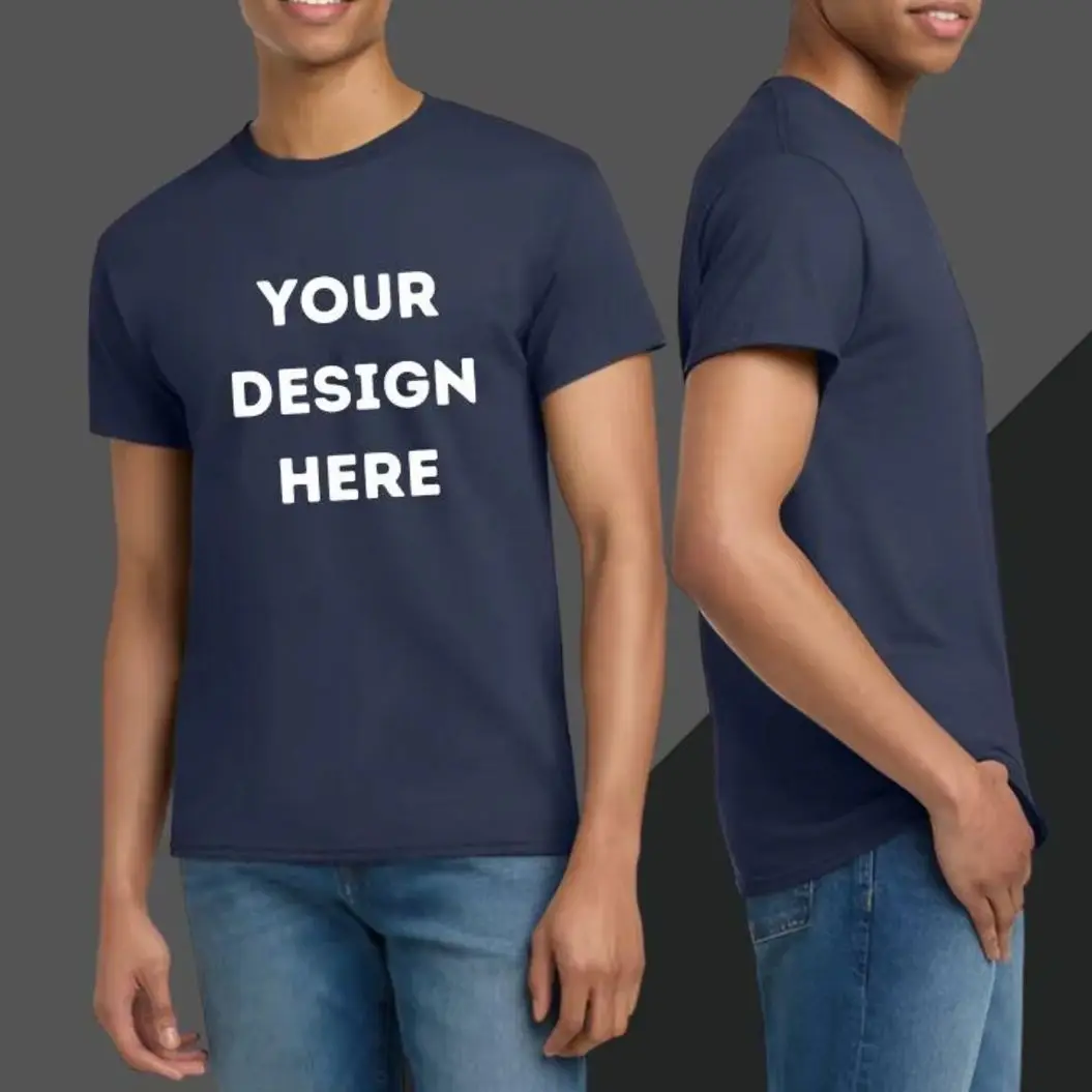 

Men's Custom Printed Cotton T-Shirt Personalized Design Any Occasion Add Your Name Text Logo T-shirt for Team Group Uniform