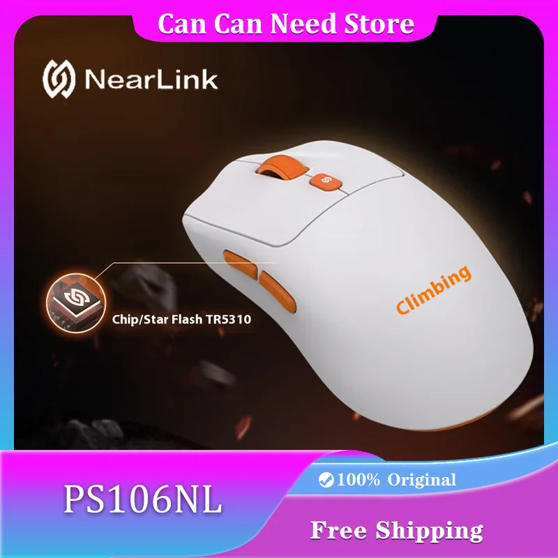 

IPASON PS106NL Wireless Mouse Lightweight SG8925 Sensor 600mAh Battery Low-latency Gaming Office Mouse PC Accessories