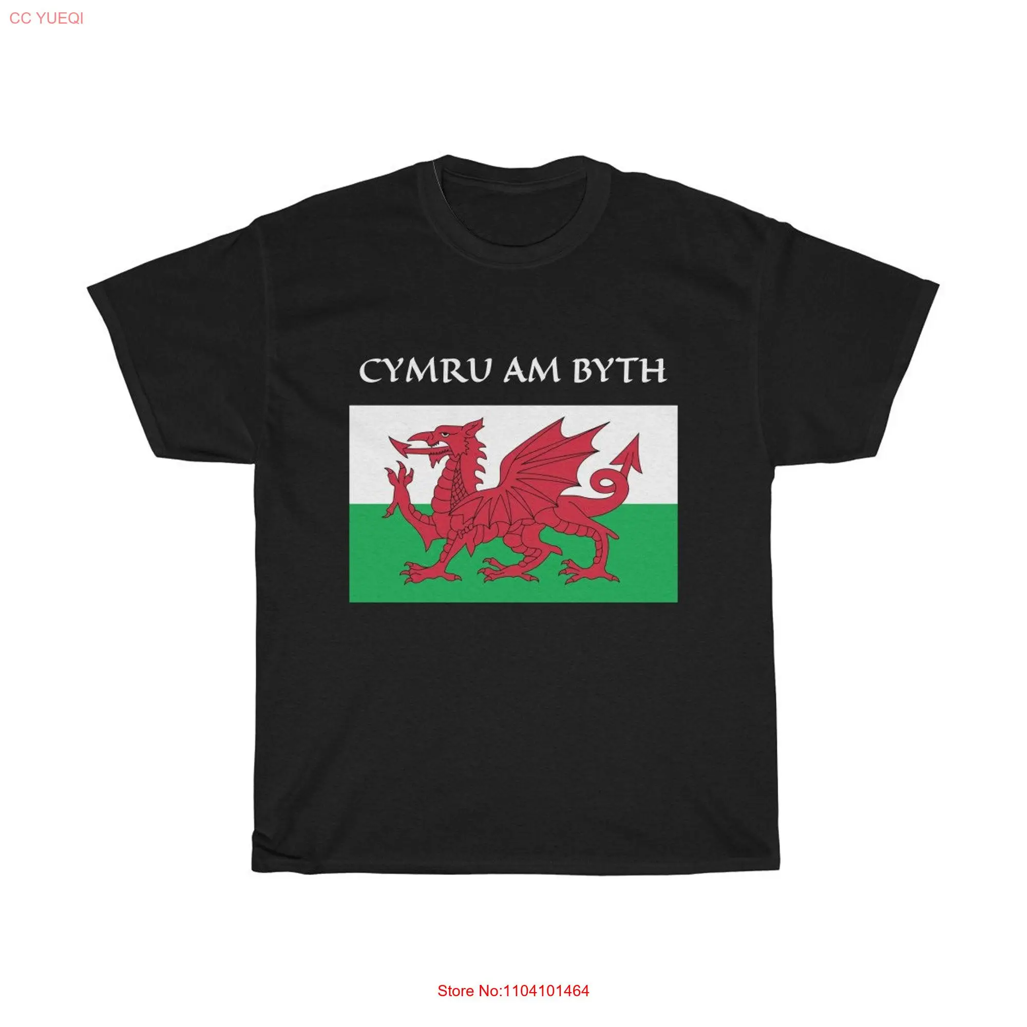 Cymru Am Byth Heavy Cotton T shirt 8 Colors Red Dragon Flag Of Wales Welsh Motto Pride long or short sleeves