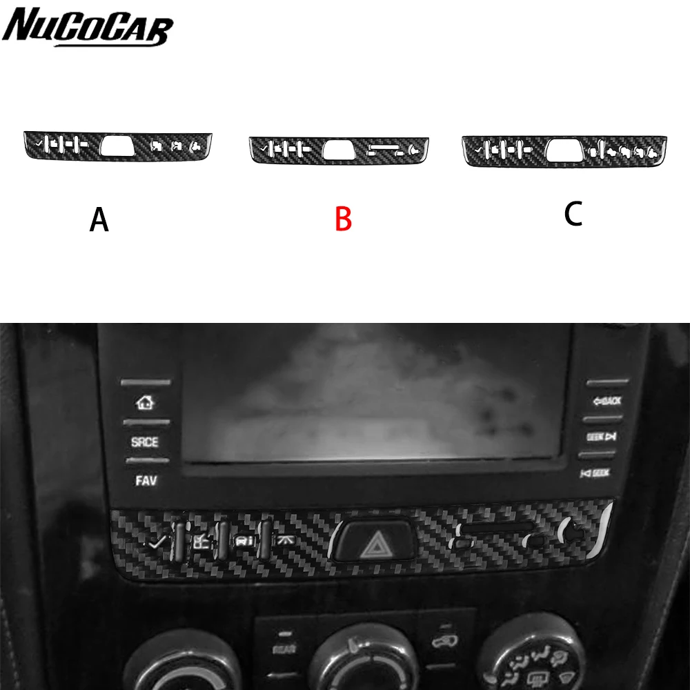 For Chevrolet Traverse 2013-2017 Carbon Fiber Central hazard warning light switch panel Car Accessories Decorative Stickers