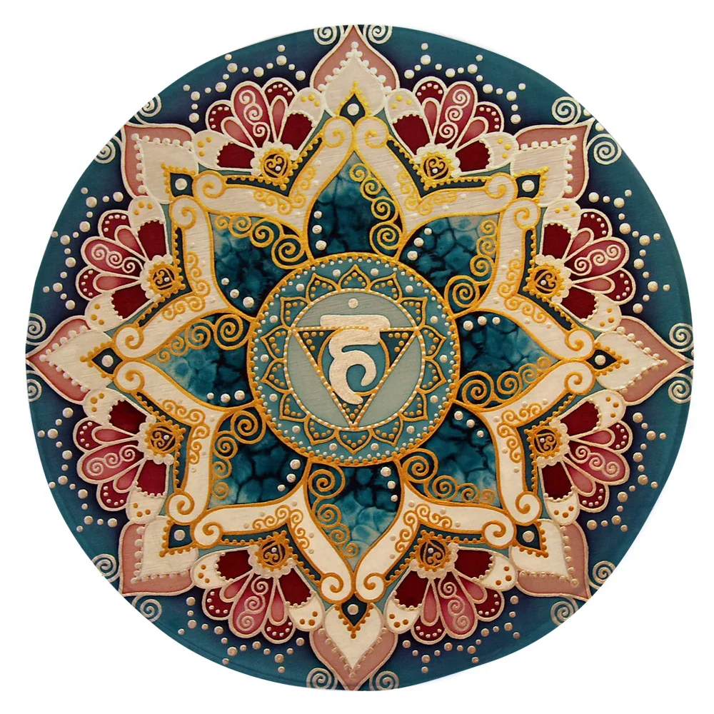 

HX Retro Mandala Round Rugs Fashion 3D Graphic Carpets for Living Room Bedroom Flannel Area Rug Desk Mat Dropshipping