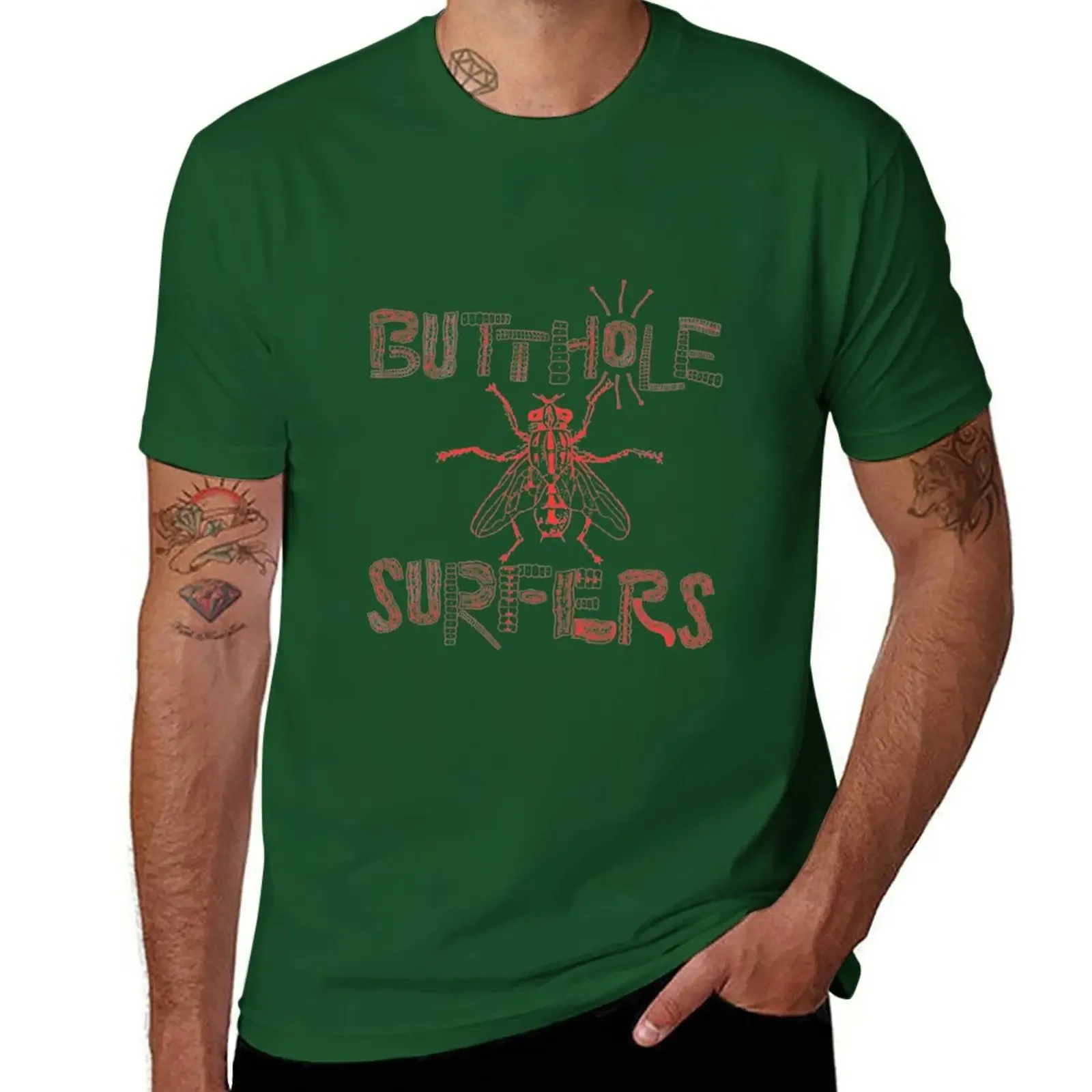 New Butthole Surfers Fly red T-Shirt new edition t shirt plus size funny t shirts for men Informal manga Sweatshirt vintage