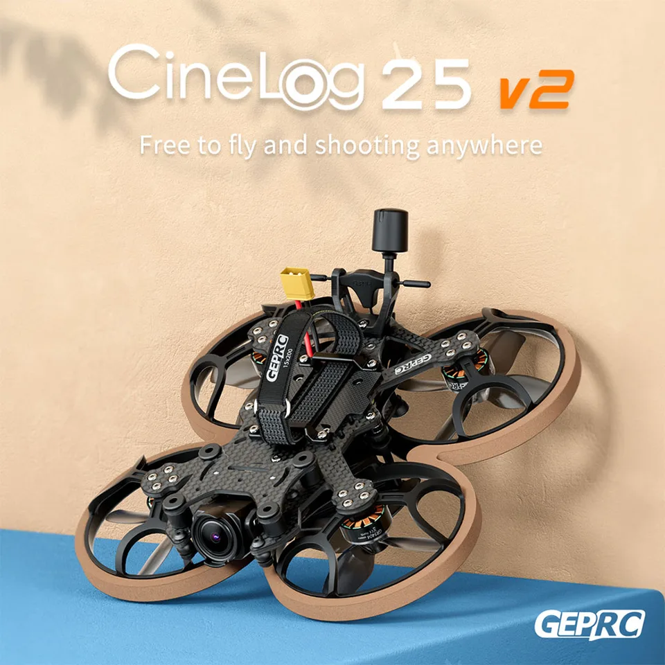 GEPRC Cinelog25 V2 Analog Quadcopter 2.5 Inch FPV Drone with Caddx