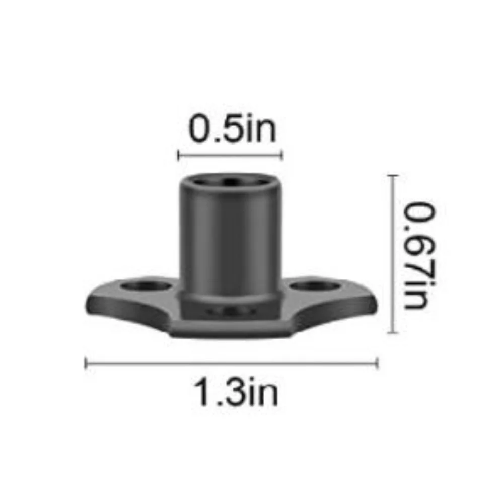 Duty Furniture Levelers 3/8-16 Thread 2.2 Inch Wide Base With Felt Pads For Sofas Storage Racks And Workstations Black 4 Pack