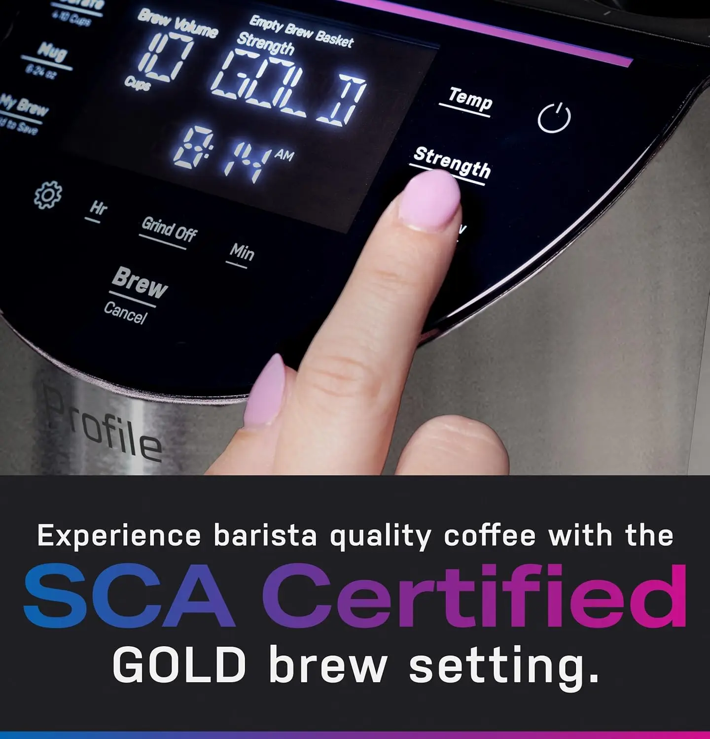 Programmable Coffee Maker with Built-in Adjustable Burr Grinder, Single-Serve without Pods, 90oz Water Tank, 10-Cup Stainless St