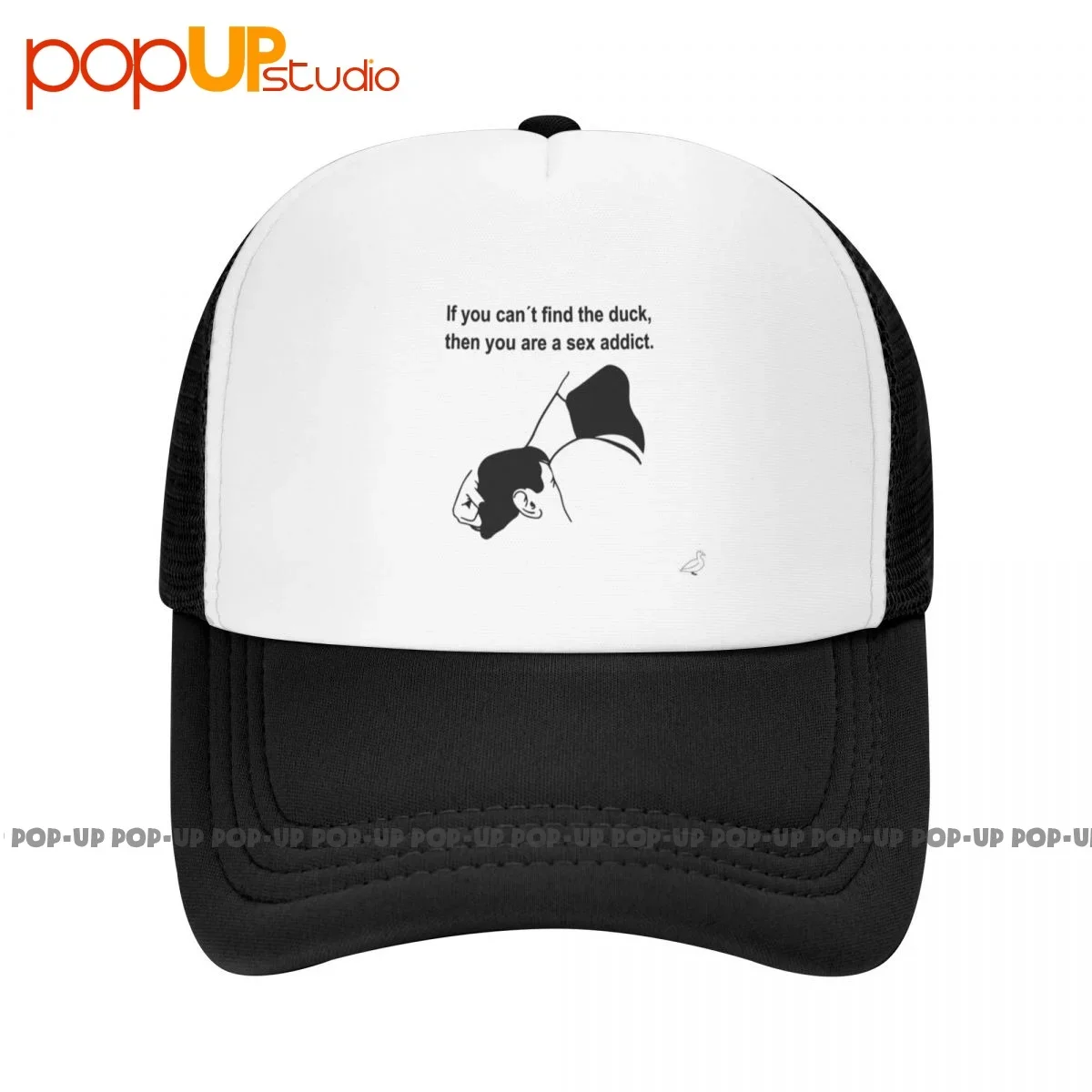 If You Can'T Find The Duck, Then You Are A Sex Addict. Funny Offensive Baseball Cap Breathable Hats