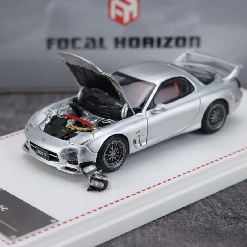 FH 1:64 マツダ RX-7 FD3S Aスペック スピードシミュレーション スタティック合金 オープンリッド カーモデル、男の子のホリデーギフト おもちゃ コレクション 飾り。