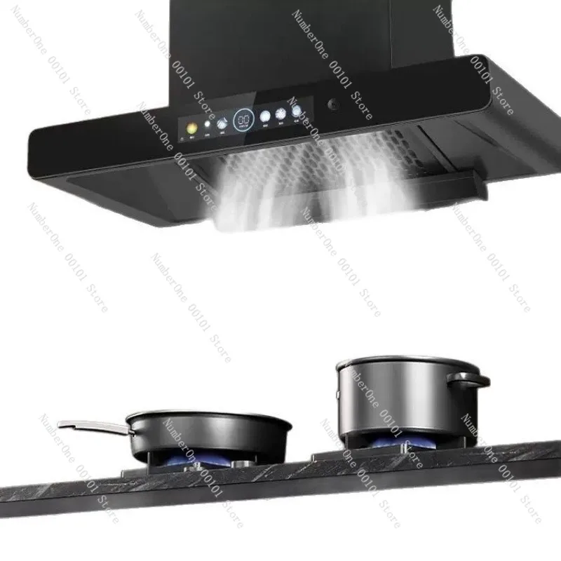 

Silent Household Range Hood, High-Power Kitchen Exhaust Fan with Self-Cleaning Function, High Suction Kitchen Ventilation