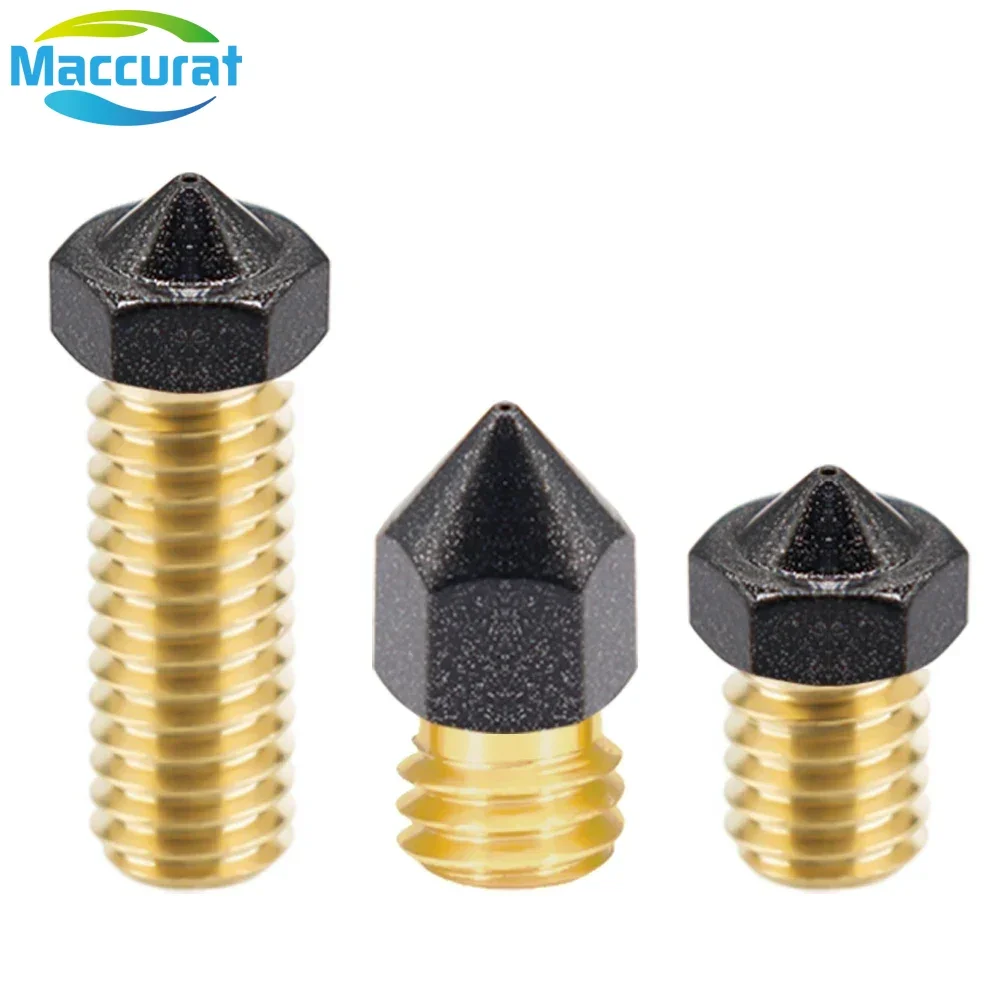 Upgrade E3D V6 Nozzle PTFE Coated Brass Nozzle 3D Printer Part PETG Printing Non-stick Nozzle PTFE Coating Surface For Ender 3