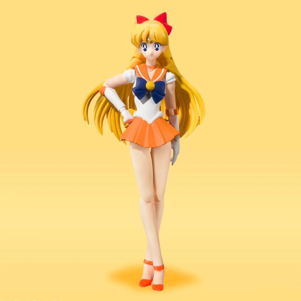 In Stock Original Bandai SHFiguarts Sailor Moon Sailor Venus Aino Minako Michiru Figure Anime Genuine Action Model Toy