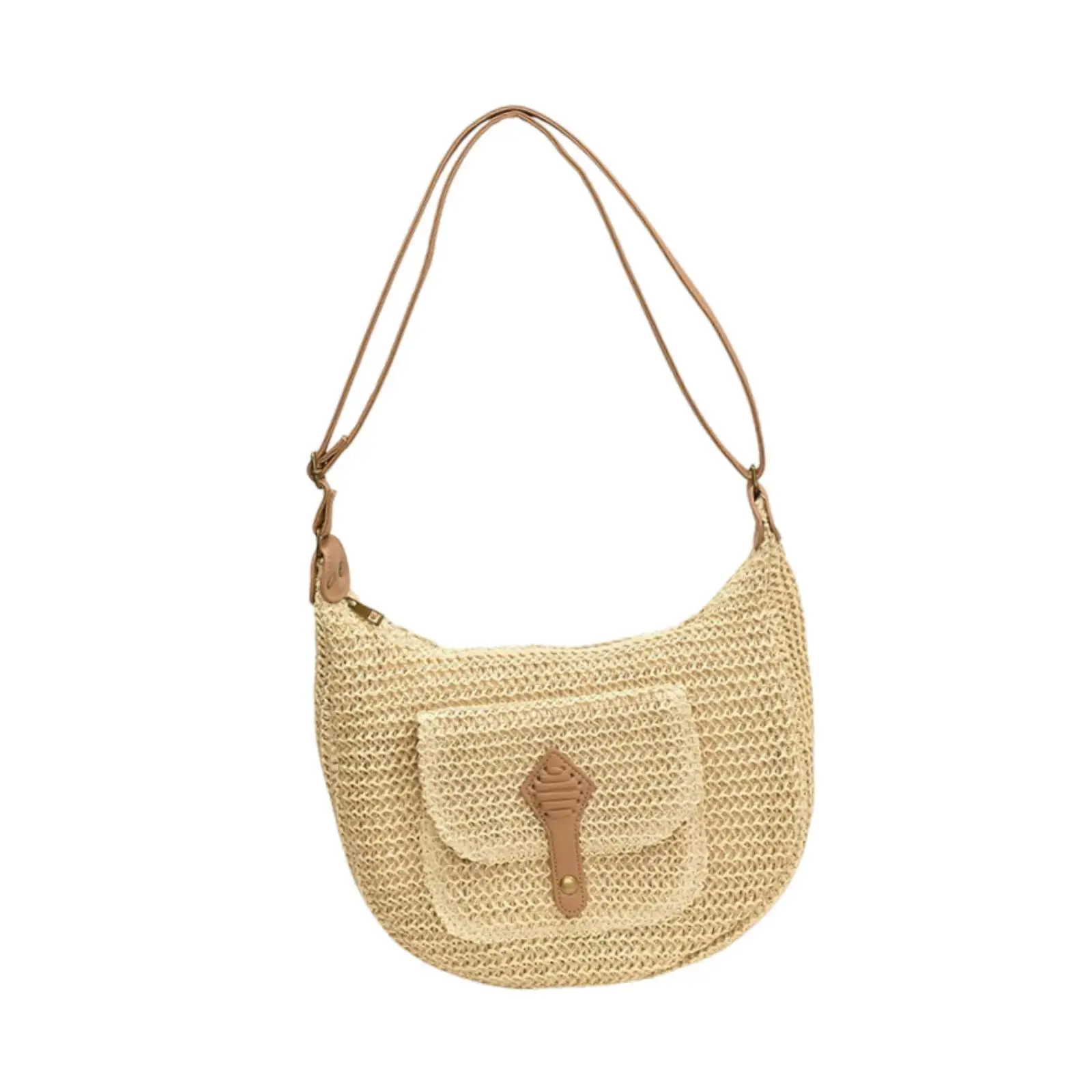 

Handwoven Women Shoulder Bag Chic Beach Carrying Handbag for Vacation Summer