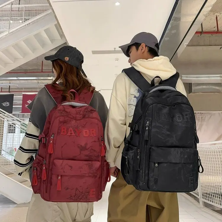

Wide Strap Schoolbag Junior High School Girl High School Student Men's Backpack College Student Trip Outdoor Backpack
