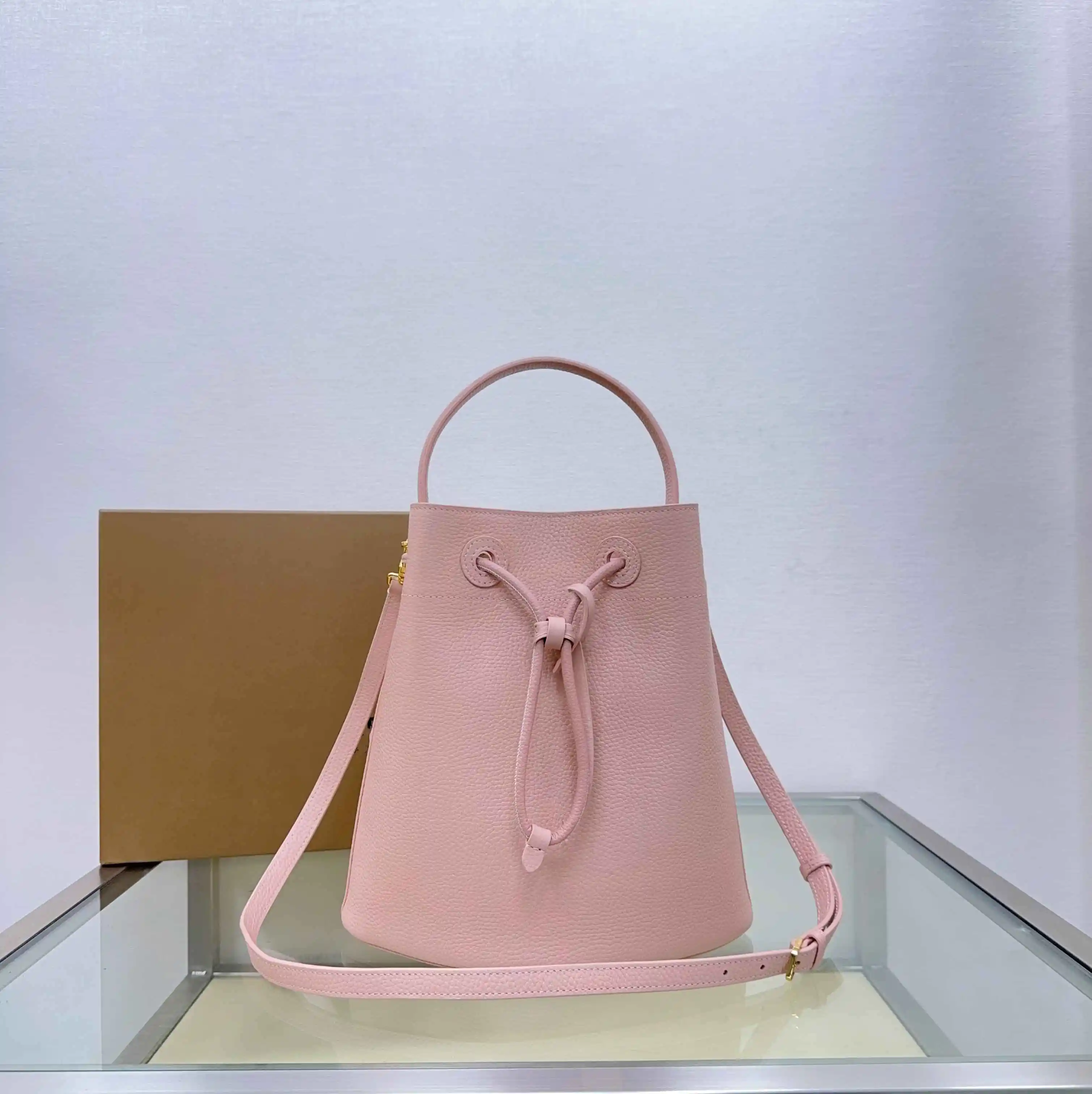Retro Vintage Women's Bucket Bag Italian Tanned Grain Leather Crossbody Shoulder Purse Everyday Luxury Handbag for Hot Sale