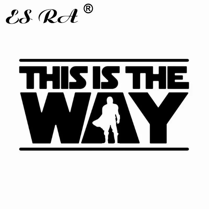 

THIS IS THE WAY Car Stickers PVC Waterproof Pegatinas Car Body Letter Carving Decal for Rear Windshield Bumper Motorcycle Helmet