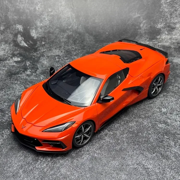 AUTOART 1:18 CORVETTE C8 STINGRAY Z51 자동차 모델 시뮬레이션 합금 자동차 모델 룸 장식 컬렉션, 남아용 선물