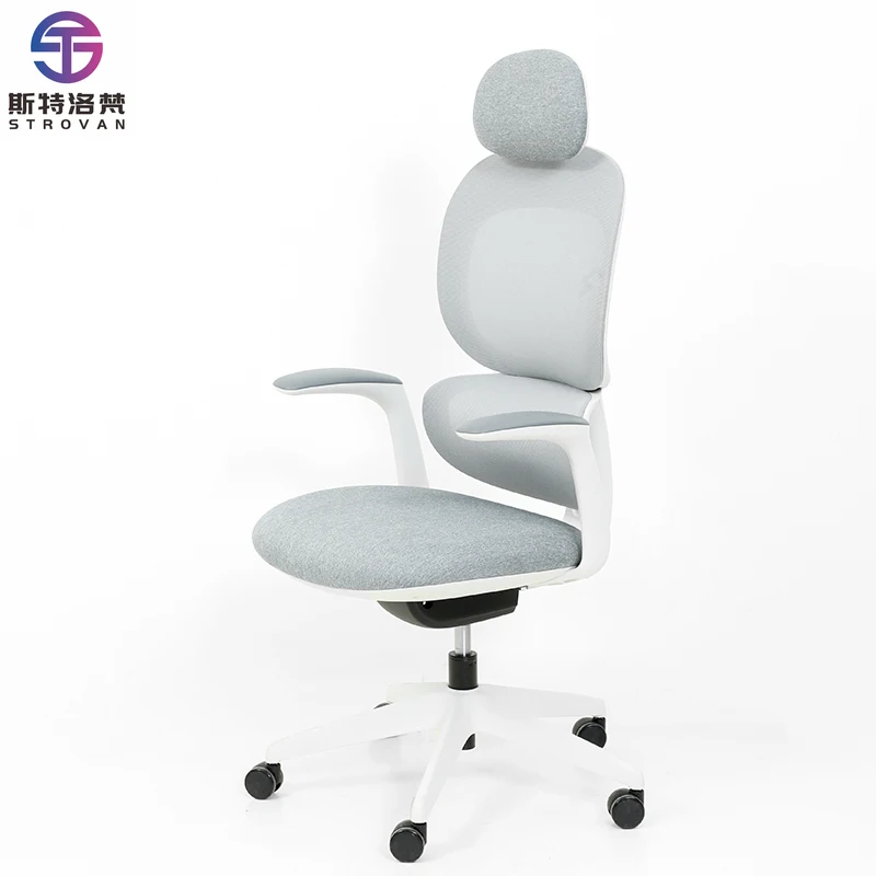 Moderne ergonomische directiestoel Echt lederen bureaustoel Fauteuil met voetsteun en armleuning