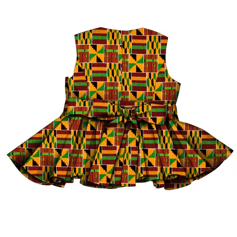 Afrikanskt tryckt toppskjorta för kvinnor Dashiki Ankara traditionell kappa batik vaxtryckt jacka med bälte bomull BRW WY11069 12 best sales Ankara-topp - №2