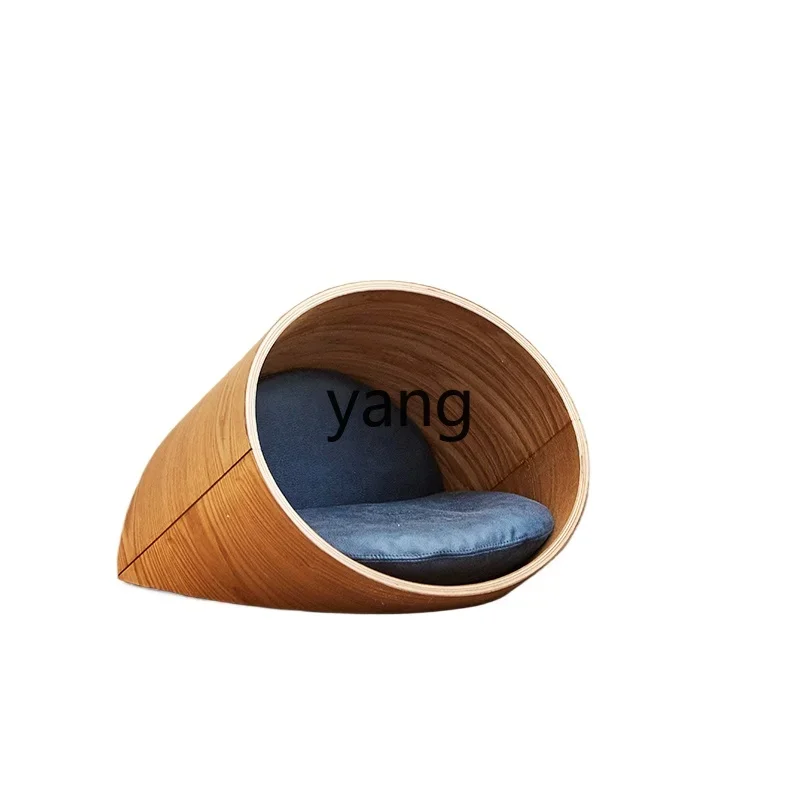 yjq cat nest semi-closed solid wood custom toy four-season universal pet nest