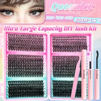 30D40D50D Kit de extensión de pestañas DIY con pinzas, pegamento y sello, pestañas individuales reutilizables para fiesta, escenario, Festival, maquillaje de ojos