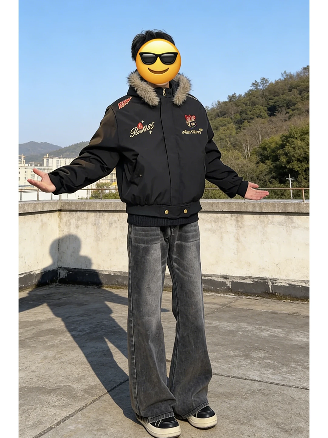 

Мужские джинсы Cleanfit с флисовой подкладкой, прямые, с завышенной талией, для повседневной носки, теплые и прочные, брюки-буткэт