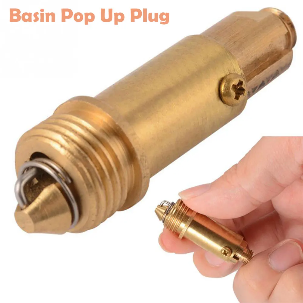 Copper Click Clack Basin Waste Bath Sink Push Drain 8mm Thread Replacement Stopper Pop-up Floor Drain Fittings Bath Accessories