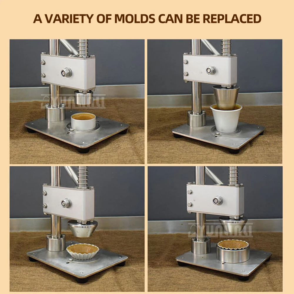 Commercial Manual Egg Tart Shape Machine Stainless Steel Baking Mould Tartlet Forming Machine