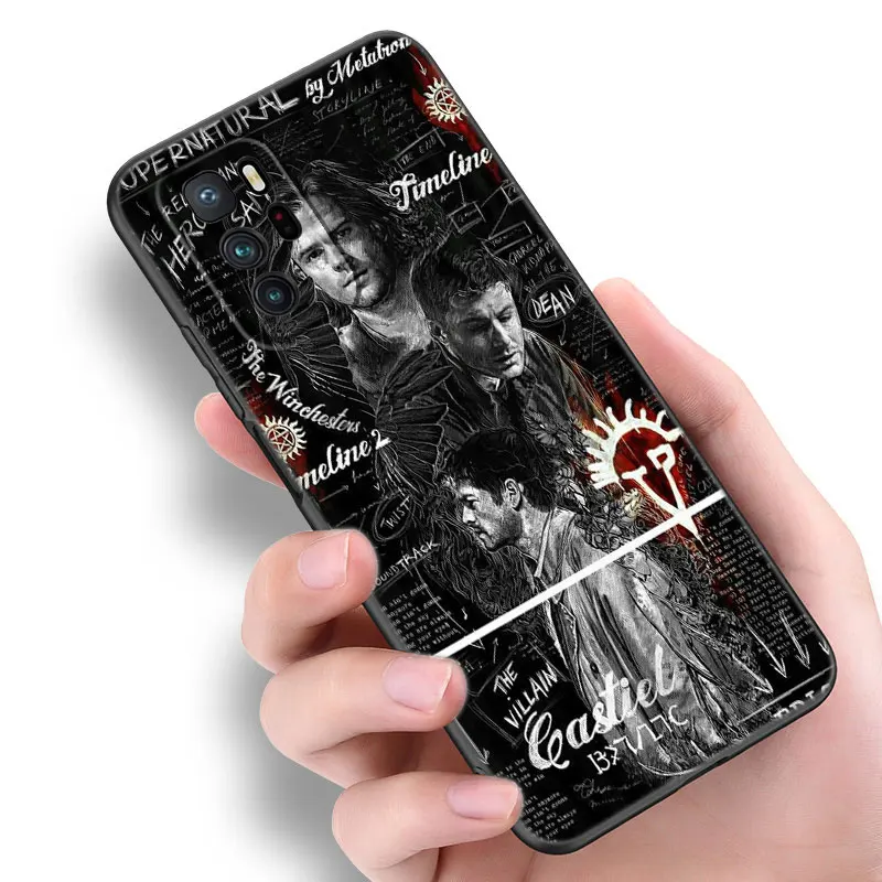 Supernatural Black Silicone Phone Case For Xiaomi Redmi Note 9 10 11 11S 11T 12 13 Pro 5G Plus 9S 10S 12S