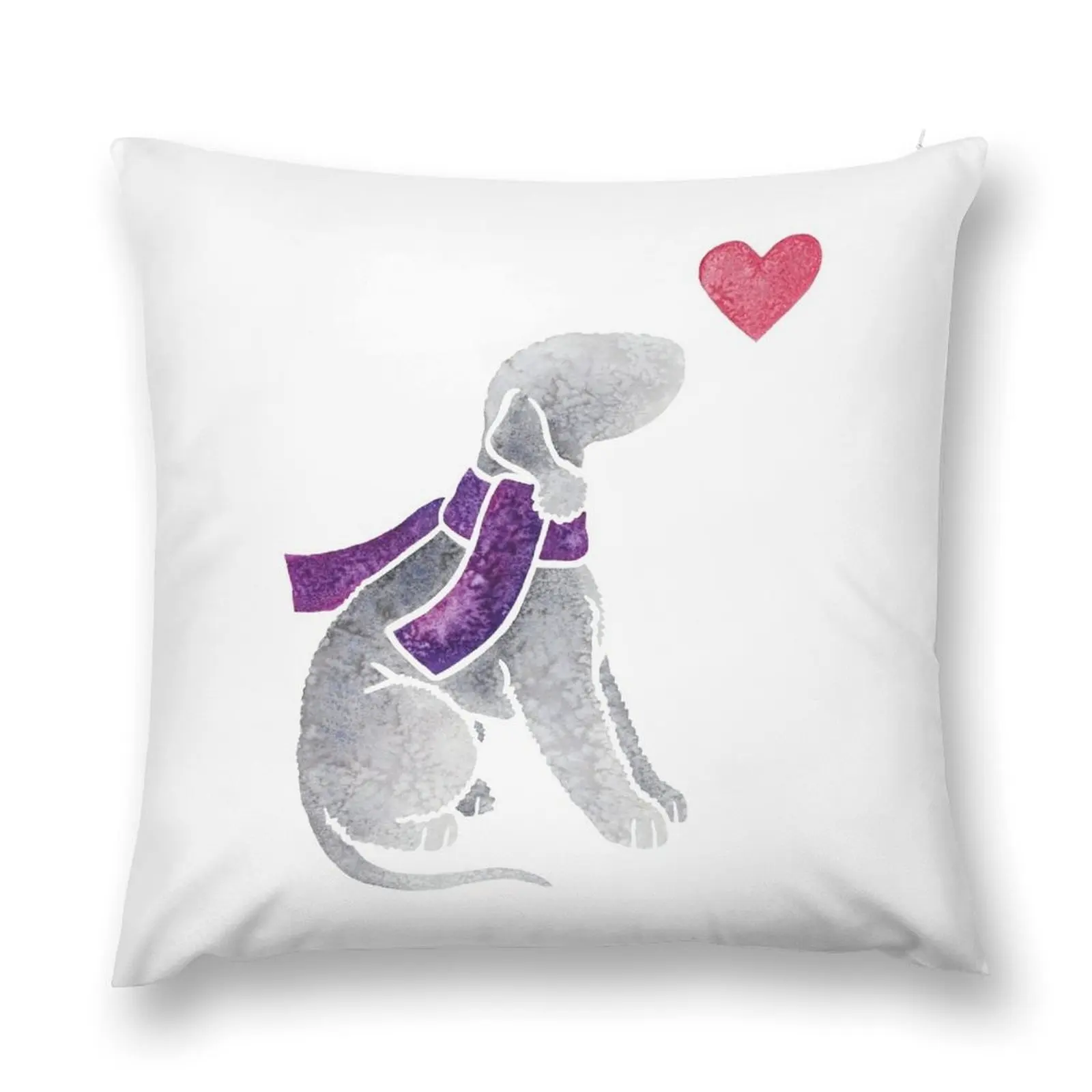 

Watercolour Bedlington Terrier Throw Pillow christmas decorations 2025 New year Covers For Sofas pillow