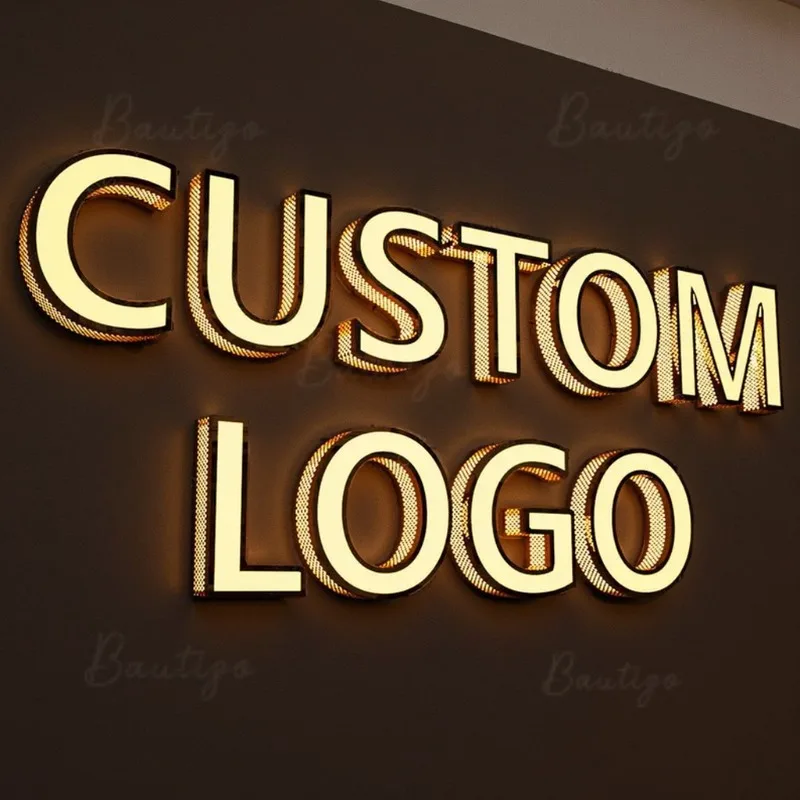 Custom Punching Holes Lighting Letter Sign 3D LED Channel Letter Led Signs for Business Outdoor Outdoor Advertising Signboard