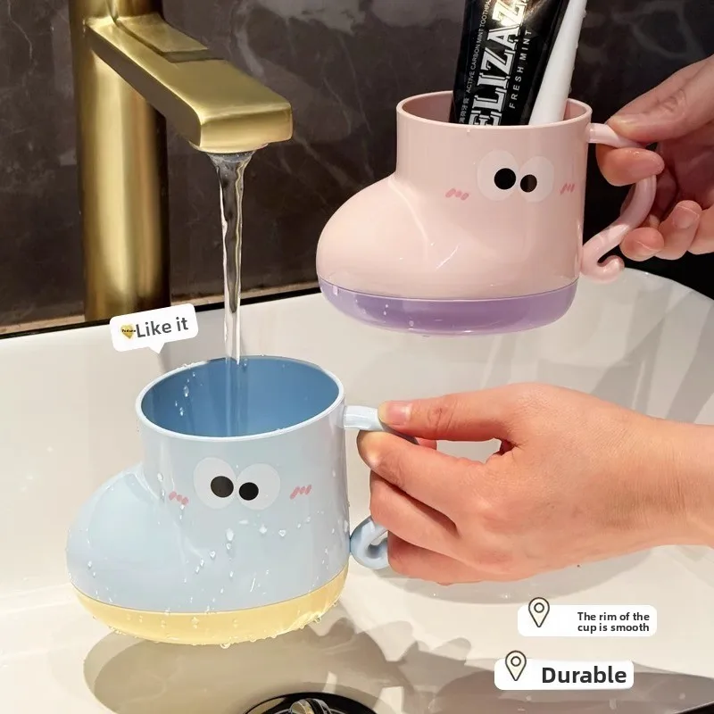 Cute Shoe Shaped Mouthwash Cup Plastic Creative Toothbrush Mug 450ml Portable Washing Cup For Bathroom Home And Dormitory Use