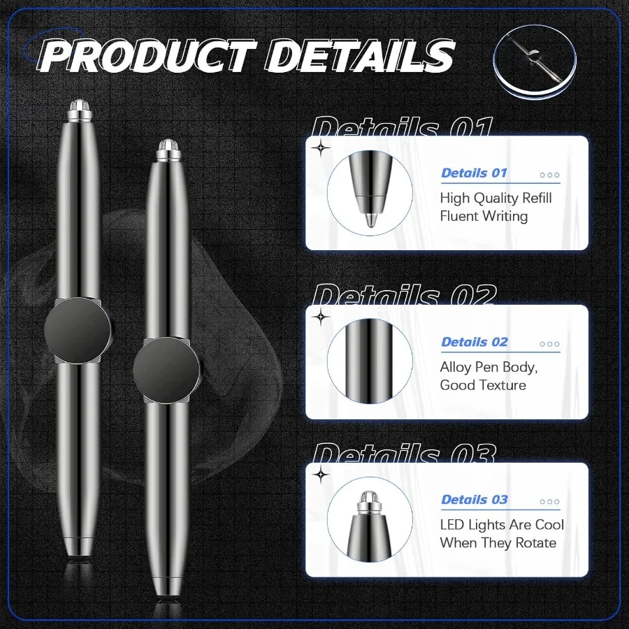 قلم تشينكو مكون من قطعتين مع ضوء LED متعدد الوظائف يساعد على التفكير قلم هدية مثالي للعودة إلى المدرسة S
