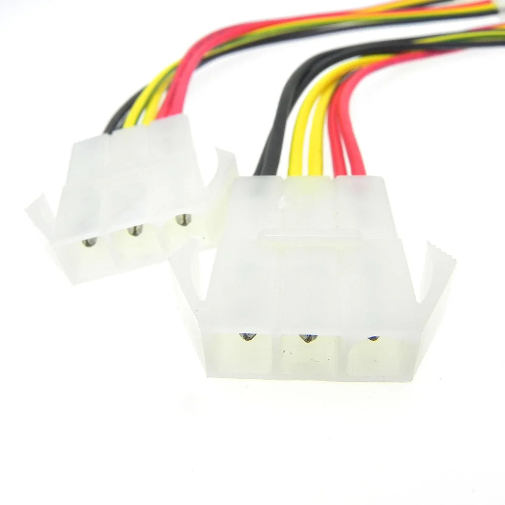 Cable Adaptador Molex 6.2mm Macho a 2 Puertos Molex IDE Hembra | Conector de 3Pin para Unidad de Disco Duro de PC, 1 Unidad