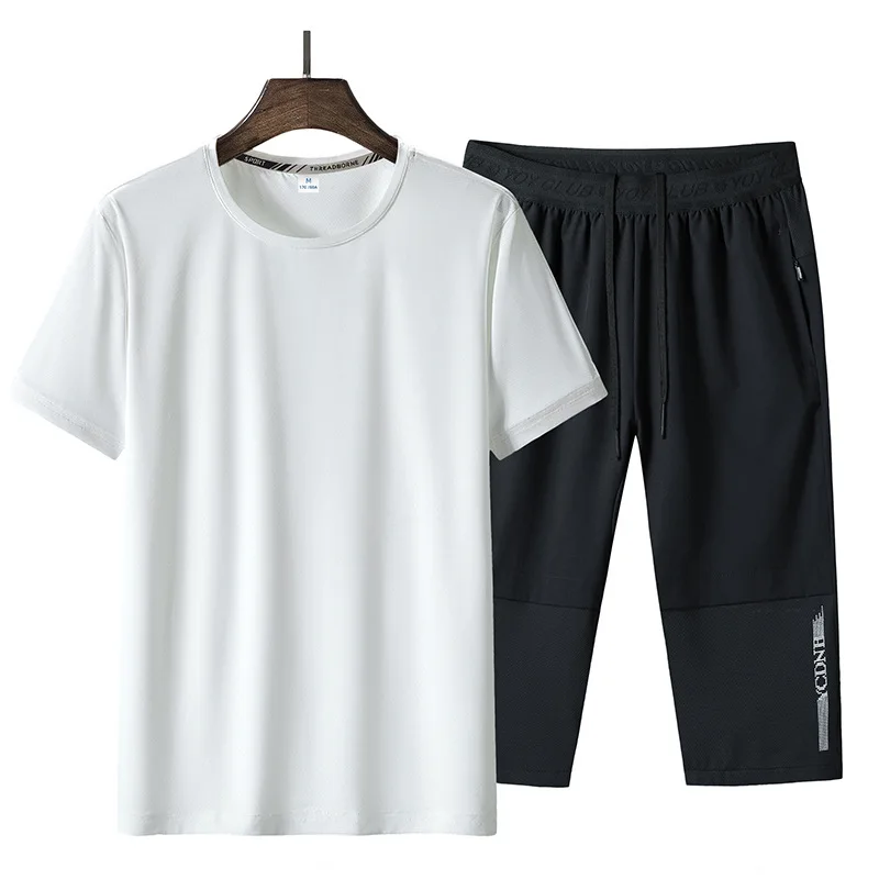 

Sports Suit Men's Summer Thin Quick Drying T-shirt Men's Fitness Short Sleeved Running Shorts Quick Drying Two-piece Set Men's