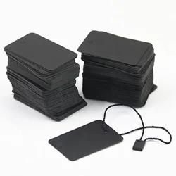 500PCS 350gsm Black Paper Tag DIY Blank Cardboard Handmade Party Birthday Wedding Christmas Gifts Flowers Box Bottles Label Tags