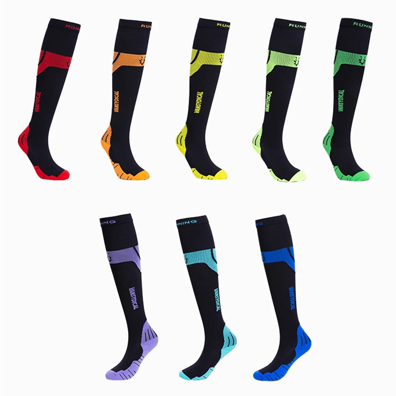 

Over-the-knee Sports Socks Women Running Compression Socks Stockings for Marathon Cycling Football Basketball Veins Outdoor