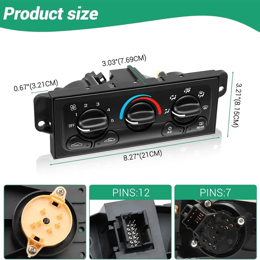 

AC Climate Control Module Panel for Chevrolet Malibu 1997 1998 1999 2000 2001 2002 2003 2004 2005 OEM 22601654