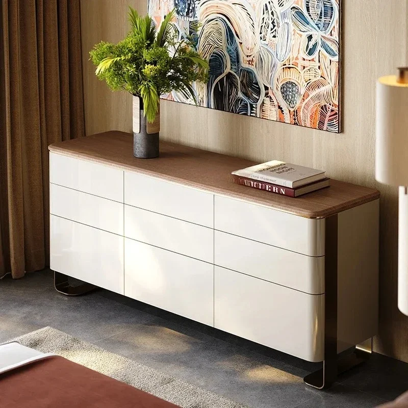 A Luxury house bedroom with series TV cabinet storage locker integrated