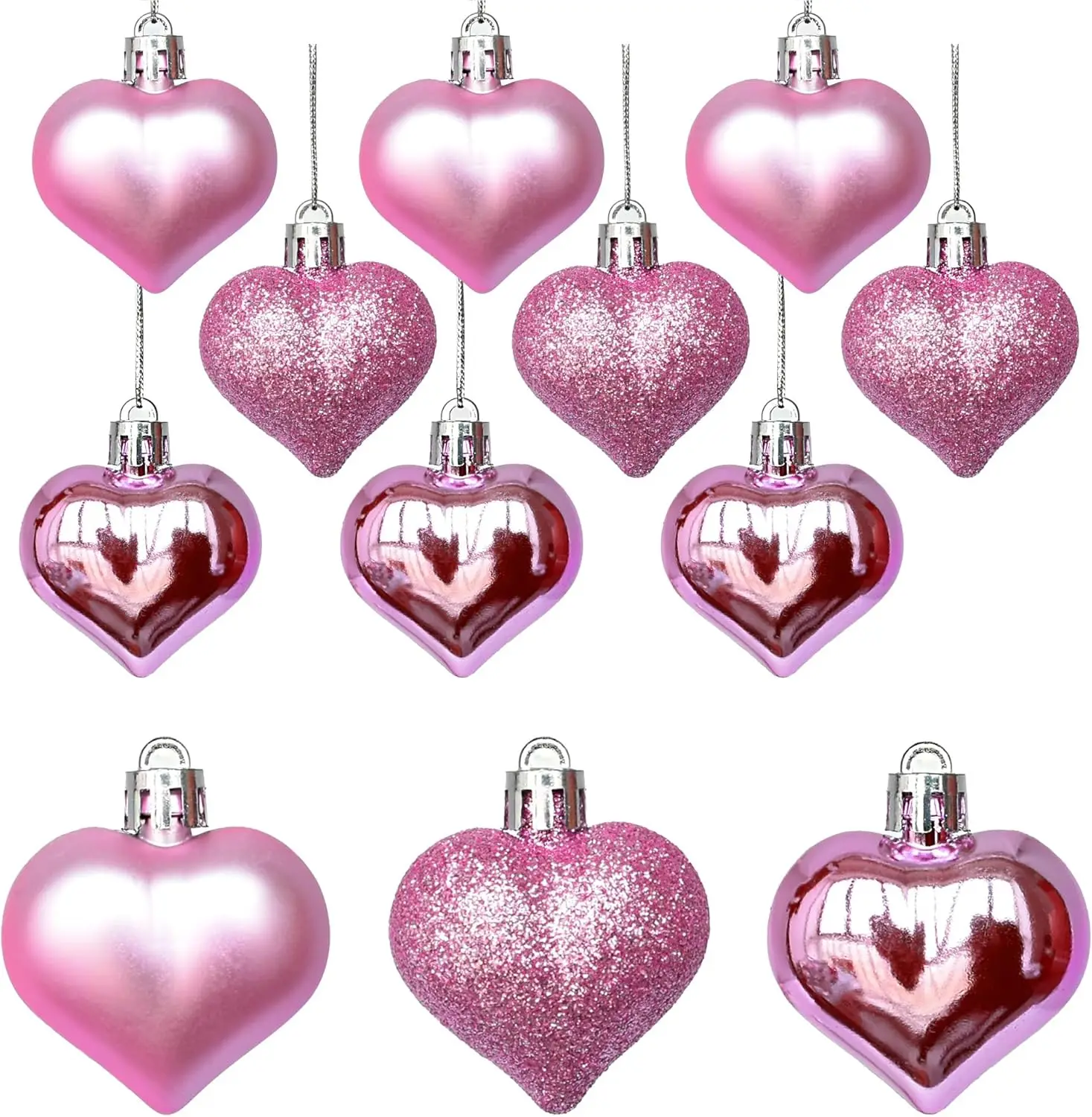 Herzförmige hängende Ornamente für Valentinstag, Dekoration, Muttertag, Weihnachtsbaum, Hochzeitstag, Party-Dekoration