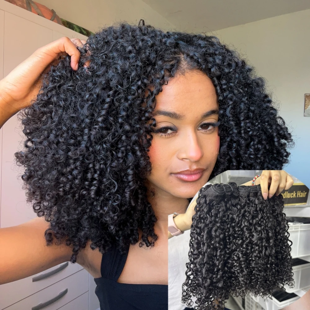 

Burmese Pixie Curly Human Hair Bundles Wavy Raw Virgin Hair Weave Extensions Bouncy Curly 100% Human Hair Millionaire Queen