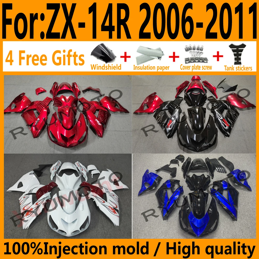 For Kawasaki Zx14r Body Kit 2006-2011 ZZR 1400 2011 Zx14 Zx-14r Fairing bodywork Kit 2006 2007 2008 2009 2010 2011 ZXMT Fairing