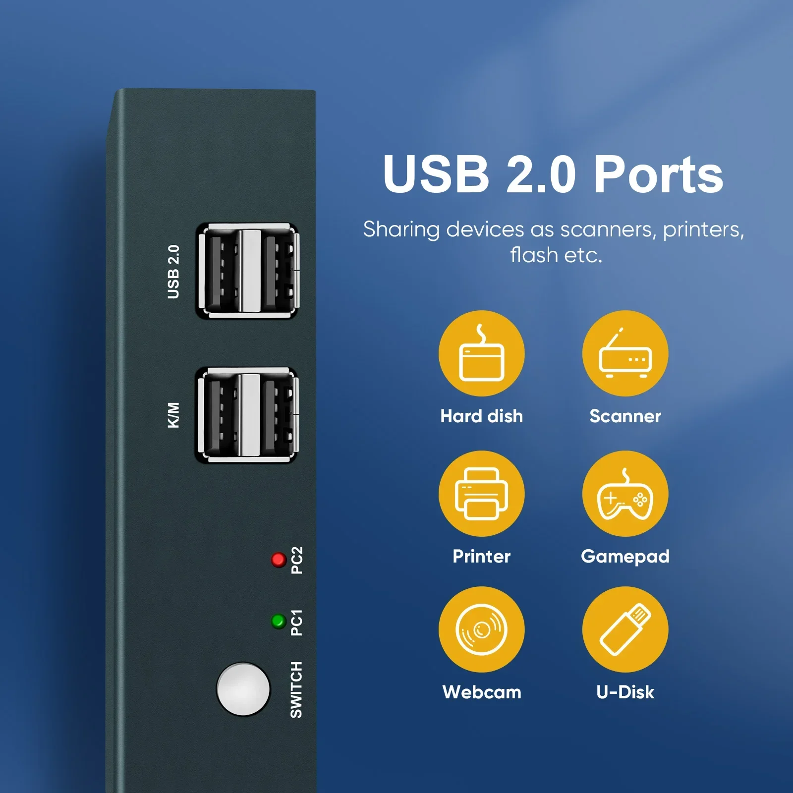 4K KVM - Facilitate Quick Dual-computer Display Changes. Plug and Play, Useful in All Cases. Ultra-HD 4K for Excellent Vision