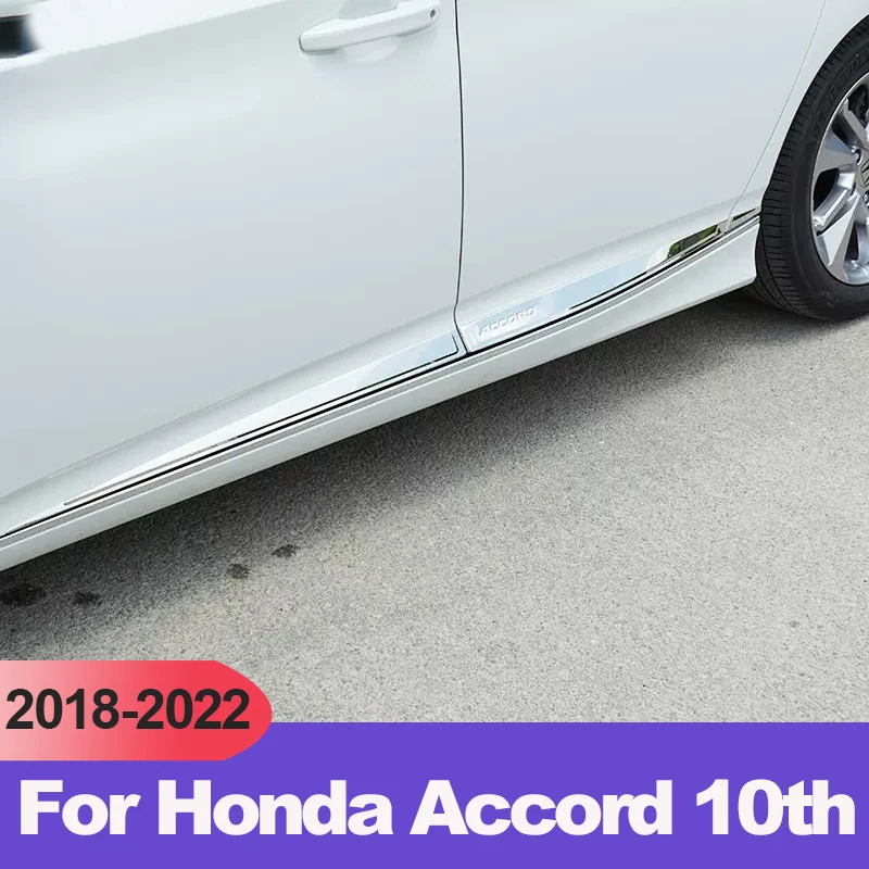

Car Accessories For Honda Accord X 10th 2018-2020 2021 2022 Stainless Steel Side Door Body Anti-scratched Protector Molding Trim