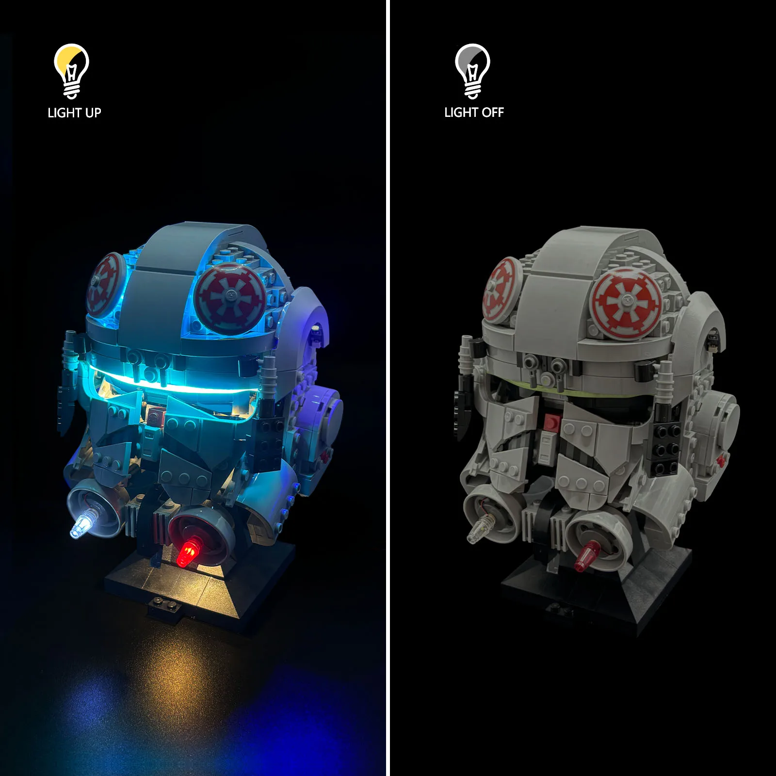LYBMTWF LED Light Kit Compatible with Lego 75429 at-at Driver Helmet Building Blocks (NOT Include The Model Bricks)
