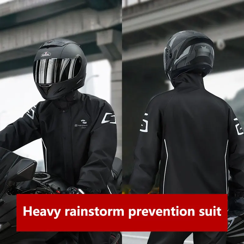 Raincoat and Rainpants Suit Full Body Rainstorm Prevention Electric Bicycle Motorcycle Takeaway Riding Reflective Split Raincoat