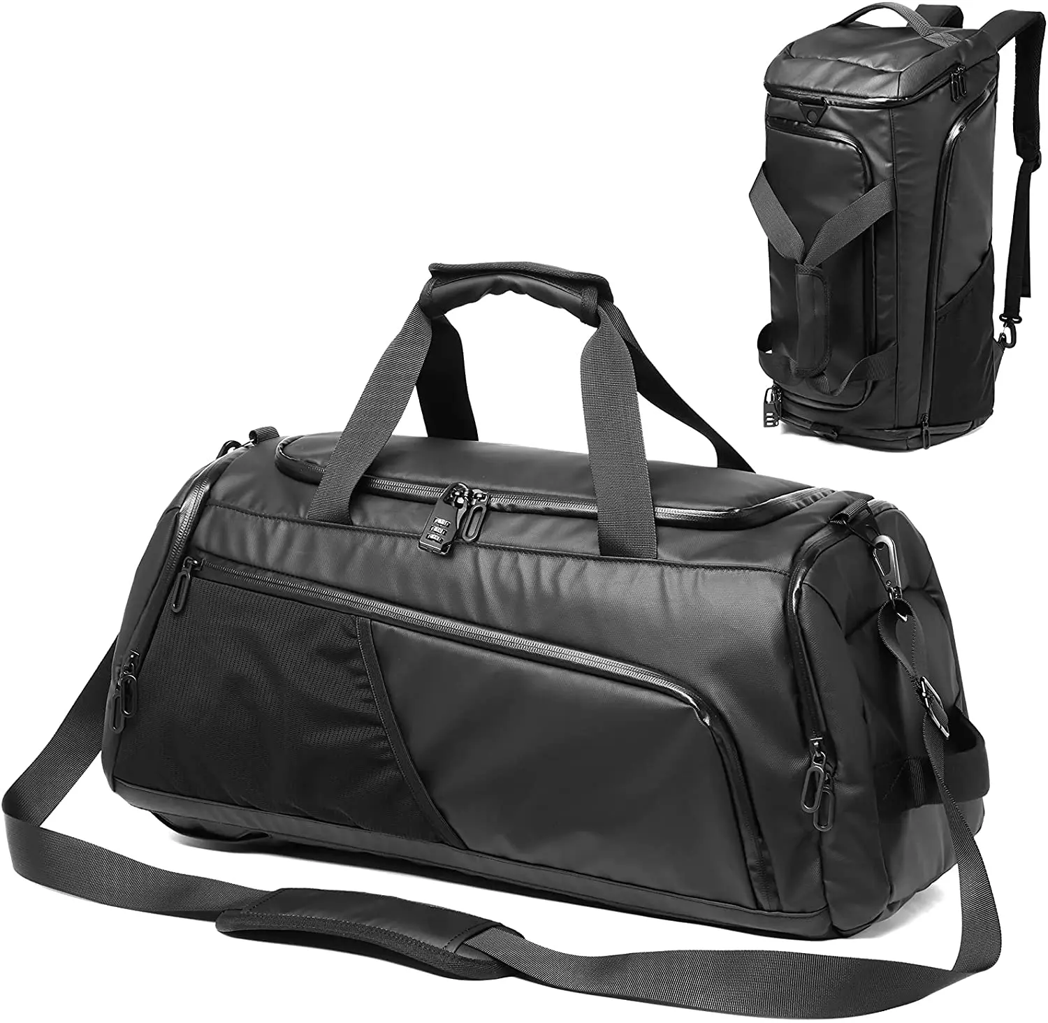 

Waterproof Gym Bag Sports Duffel Bags Travel Weekender Bag with Shoes Compartment