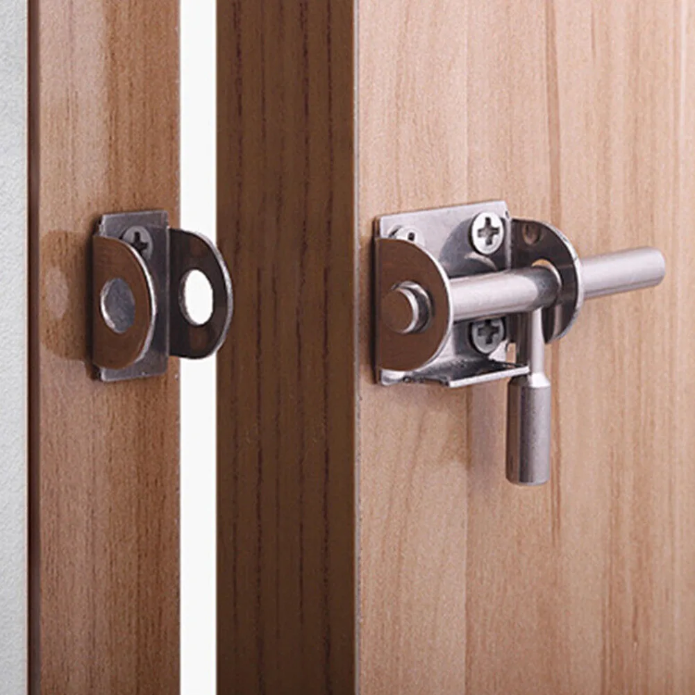 Door Bolt Door Latch Doors Windows Deadbolt For Bedroom Toilet Door For Sliding Gate Furniture Latch Stainless Steel